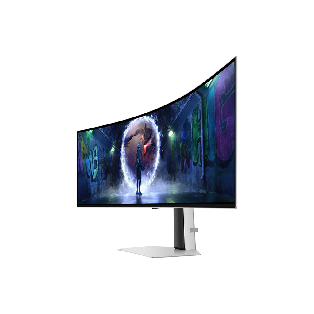 Samsung 49" Odyssey OLED G93SD DQHD, 240Hz Gaming Monitor, 124.5 cm (49"), 5120 x 1440 pixels, Dual QHD, OLED, 0.03 ms, Silver