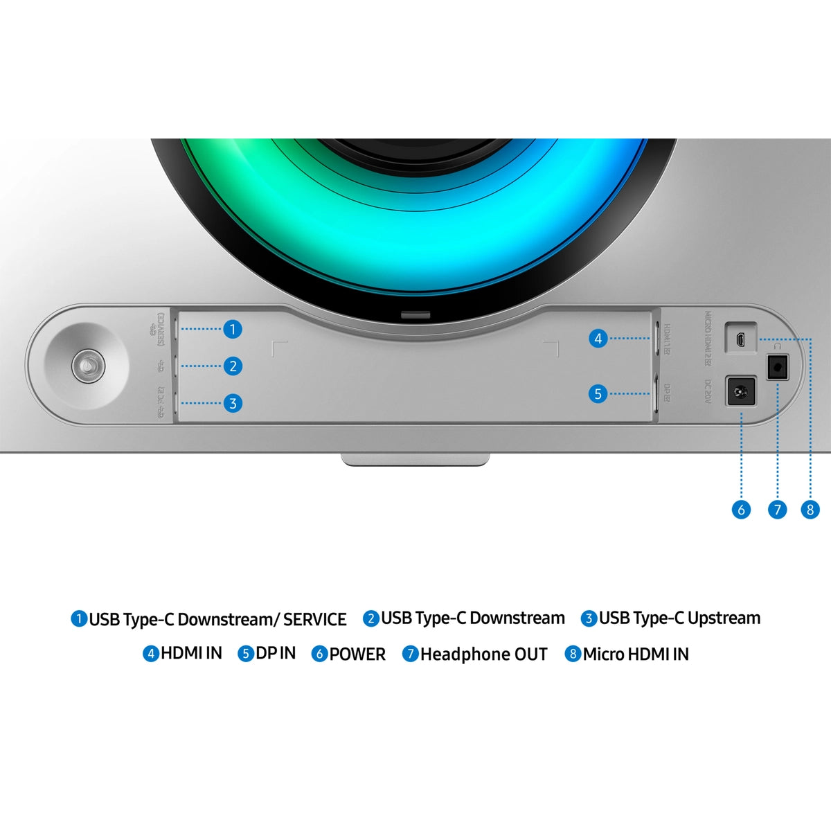 Samsung 49" Odyssey OLED G93SD DQHD, 240Hz Gaming Monitor, 124.5 cm (49"), 5120 x 1440 pixels, Dual QHD, OLED, 0.03 ms, Silver