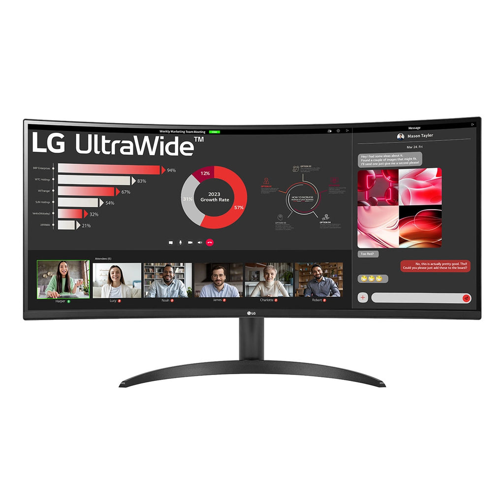 LG 34WR50QK-B, 86.4 cm (34"), 3440 x 1440 pixels, Wide Quad HD, 5 ms, Black