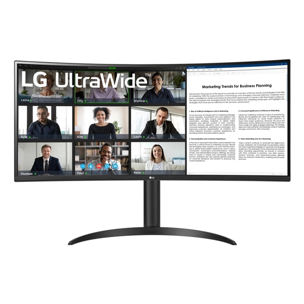 LG 34WR55QK-B, 86.4 cm (34"), 3440 x 1440 pixels, Wide Quad HD, 5 ms, Black